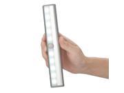 Foxnovo Portable Stick on 10 LED IR Sensor Motion Sensing Battery Operated Closet Cabinet LED Night Light Stairs Light Step Light Bar White