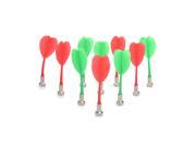 Foxnovo 10pcs Replacement Durable Safe Plastic Wing Magnetic Darts Bullseye Target Game Toys Red Green