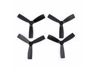 Foxnovo 2 Pairs of 4045 Bull Nose 3 Blade Reinforced Strengthen CCW CW Propellers Black