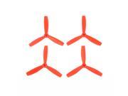 Foxnovo 2 Pairs of 5045 Bull Nose 3 Blade Reinforced Strengthen CCW CW Propellers Orange