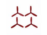 Foxnovo 2 Pairs of 5045 Bull Nose 3 Blade Reinforced Strengthen CCW CW Propellers Red