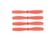 Foxnovo 2 Pairs of 6045 Bull Nose Flat Reinforced Strengthen CCW CW Propellers Orange