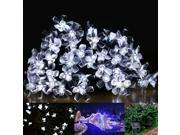 Foxnovo Waterproof Peach Flower Blossom 20 LED Solar LED Decorative Garden Outdoor Christmas Light White