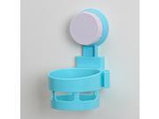 Foxnovo Plastic Suction Cup Bathroom Kitchen Corner Storage Rack Organizer Shower Shelf blue