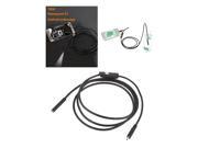 Foxnovo 2M 7mm 6 LED IP67 Waterproof Endoscope Inspection Camera for Android Phones Black