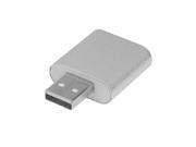 Foxnovo Aluminum USB External Stereo Sound Adapter for Windows and Mac. Plug and play No drivers Needed Silver