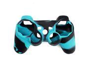 Foxnovo Durable Soft Silicone Protective Skin Case Cover for Sony PlayStation PS2 PS3 Controller Blue Black