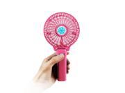 Foxnovo Portable Mini 3 Gear Speed USB Handheld Battery Rechargeable Multifunctional Fan Pink