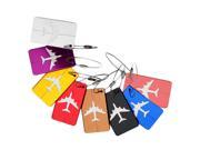Foxnovo 8pcs Aluminum Air Plane Pattern Luggage Tag Baggage Handbag ID Tag Name Card Holder with Key Ring