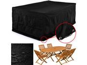 Foxnovo 250*250*90CM Waterproof Dustproof Furniture Cover Case Tarpaulin Black