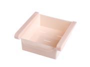 Foxnovo Slide Kitchen Fridge Freezer Space Saver Organizer Drawer Holder Storage Box Pink