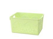 Foxnovo Hollow Thick Plastic Storage Baskets Bins Organizer Size L Green