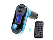 Foxnovo Wireless Multifunctional Bluetooth Handsfree Car Kit Adapter FM Transmitter Calling MP3 Player Dual USB Ports for Cellphones Power Battery charge
