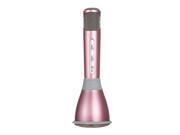 Foxnovo Portable Wireless Microphone Karaoke Speaker System LLUNC Bluetooth Rechargeable Handheld Speaker with Microphone Rose Gold