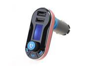 Foxnovo Wireless Multifunctional Bluetooth Handsfree Car Kit Adapter FM Transmitter Calling MP3 Player Dual USB Ports for Cellphones Power Battery charge