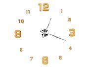 Foxnovo Modern 3D Frameless Large Wall Clock Novelty DIY Mirror Surface Clock Home Decorations Gold