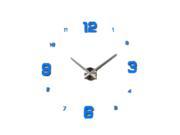 Foxnovo Modern 3D Frameless Large Wall Clock Novelty DIY Mirror Surface Clock Home Decorations Black