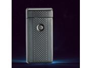 Foxnovo Electric Rechargeable Lighter Dual Arc Flameless USB Cigarette Windproof Lighter Black Grid