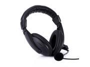 Foxnovo Headset 3.5mm Stereo Headphone Game Headset With Microphone Set for PC Laptop Black