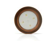 Foxnovo Super Bright Touch Activated LED Cordless Tap Light Battery Operated Stick On LED Puck Lights Withe Light Bronze