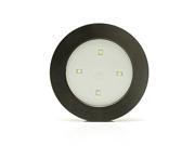 Foxnovo Super Bright Touch Activated LED Cordless Tap Light Battery Operated Stick On LED Puck Lights White Light Black