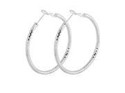 Foxnovo Pair of Fashion Cell Style Women Girls 18K Platinum Plated Ear Pendants Earrings Silver