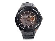 Foxnovo AK14100 50m Waterproof Men s Dual Time Sports LED Digital Quartz Wrist Watch with Date Alarm Stopwatch White