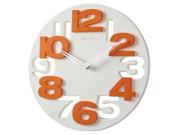 Foxnovo Novelty Hollow out 3D Big Digits Kitchen Home Office Decor Round Shaped Wall Clock Art Clock White