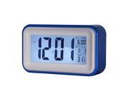 Foxnovo Large Screen LED Touch Sensor Digital Light Control Alarm Clock Blue
