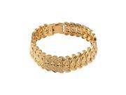 Foxnovo Fashion Men s 24k Gold Plated Star Style Wrist Chain Bracelet Bangle Golden