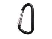 Foxnovo D lock Carabiner Buckle for Outdoor Camping Climbing Hiking Black