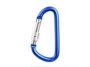 Foxnovo D lock Carabiner Buckle for Outdoor Camping Climbing Hiking Blue