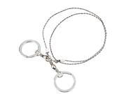 Foxnovo 35mm Compact Stainless Steel Wire Saw for Cutting Camping Hunting Silver
