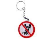 Foxnovo No Sex Sign Cigarette Lighter Butane Lighter with Keychain White