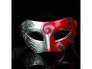 Foxnovo Retro Roman Greek Style Adult Men s Masquerade Mask for Halloween Costume Party Fancy Dress Ball Silver Red