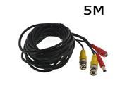 Foxnovo 5M 16.4ft Professional BNC Video Power Cable for CCTV Camera DVR Security System