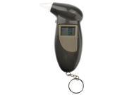 Foxnovo Portable Gun shaped LCD Display Digital Alcohol Breath Tester Checker Breathalyzer with Audible Alert Key Chain Grey