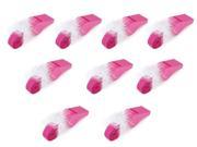 Foxnovo 10pcs Party Games Plastic Fluffy Whistles with Strap Rosy