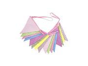 Foxnovo 2.6M Triangle Cotton Flags Party Bunting Banners for Decoration Multicolor