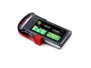 Foxnovo Lion Power 7.4V 1300mAh 25C Rechargeable Lipo Battery T Plug for RC Car Helicopter Airplane