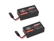 Foxnovo 2pcs 11.1V 1500mAh 20C Rechargeable Lithium Polymer Lipo Batteries for Parrot AR.Drone 2.0 Quadcopter