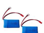 Foxnovo 2pcs Replacement 7.4V 850mAh Rechargeable Lipo Battery for V666 V333 V262 V912 A949 A959 MJX F45 F46 RC Models