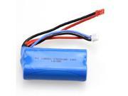 Foxnovo Replacement 7.4V 1500mAh Rechargeable 18650 Li ion Battery for WL912 RC Boat Blue