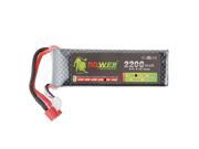 Foxnovo Lion Power 11.1V 2200mAh 40C MAX 60C Rechargeable Lipo Battery T Plug for RC Car Helicopter Airplane