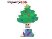 Foxnovo Funny Mini Christmas Tree Shaped 16GB USB 2.0 Flash Drive Stick U disk USB Flash Memory Green