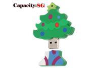 Foxnovo Funny Mini Christmas Tree Shaped 8GB USB 2.0 Flash Drive Stick U disk USB Flash Memory Green