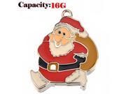 Foxnovo Lovely Cartoon Santa Claus Shaped 16GB USB 2.0 Flash Drive U disk USB Flash Memory Red