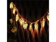 Foxnovo 1.2M 10 LEDs 2 Mode Battery Powered Love Heart Shaped LED String Lights Decorative Lights for Christmas Wedding Party Warm White Light