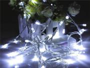Foxnovo 2M 20 LED Battery Operated LED Light String for Party Festivals Wedding House Decoration White