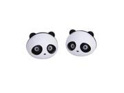 Foxnovo Pair of Cute Panda Shaped Perfume Air Freshener with Clips for Air Conditioner Black